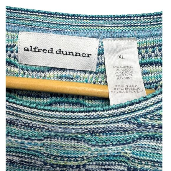 26. ALFRED DUNNER |  Textured Knit Short Sleeve Top - Size XL Y2K Vintage - Picture 3 of 6